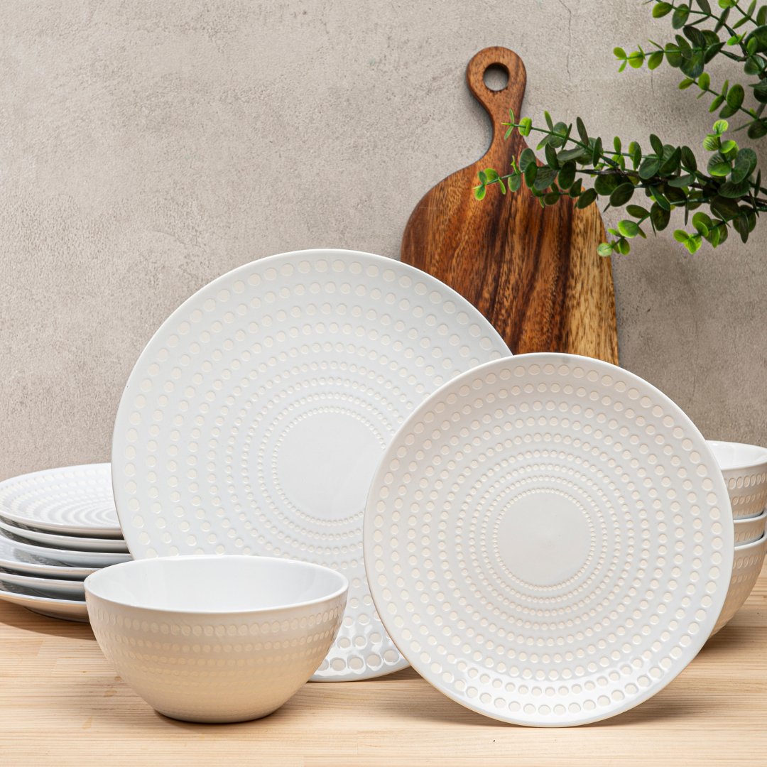 Ceramic Serving Tray & Plates Bowls Set | Breakfast Dinnerware Snack Party  Platter | Decorative Ceramic Serveware Unique Gift