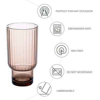 22oz Serenity Highball Tumbler Set – 4 Piece - bzyoo