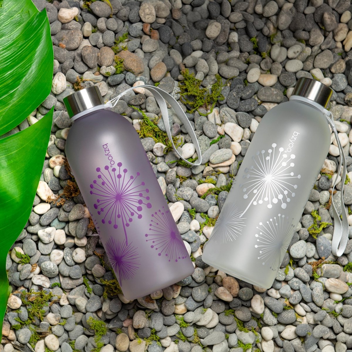 32oz Time Marker Tritan Water Bottle w/ Carrying Strap - Dandelion Silver - bzyoo