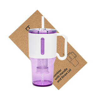 35oz Transparent Straw SipNInfuse Tumbler Color: Amethyst - bzyoo