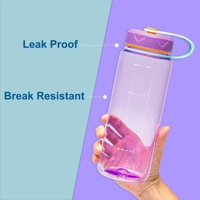 36oz HydroPop Water Bottle w/ Strap and Measurement - Purple - bzyoo