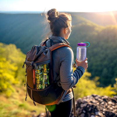 36oz HydroPop Water Bottle w/ Strap and Measurement - Purple - bzyoo