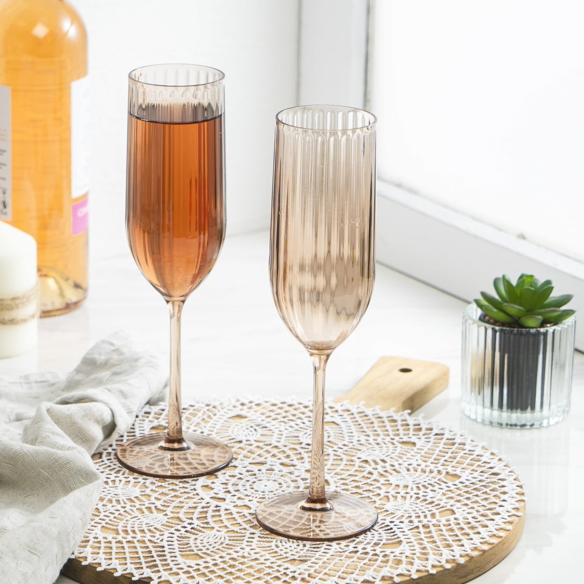 7oz Serenity Champagne Glass Set – 4 Piece - bzyoo