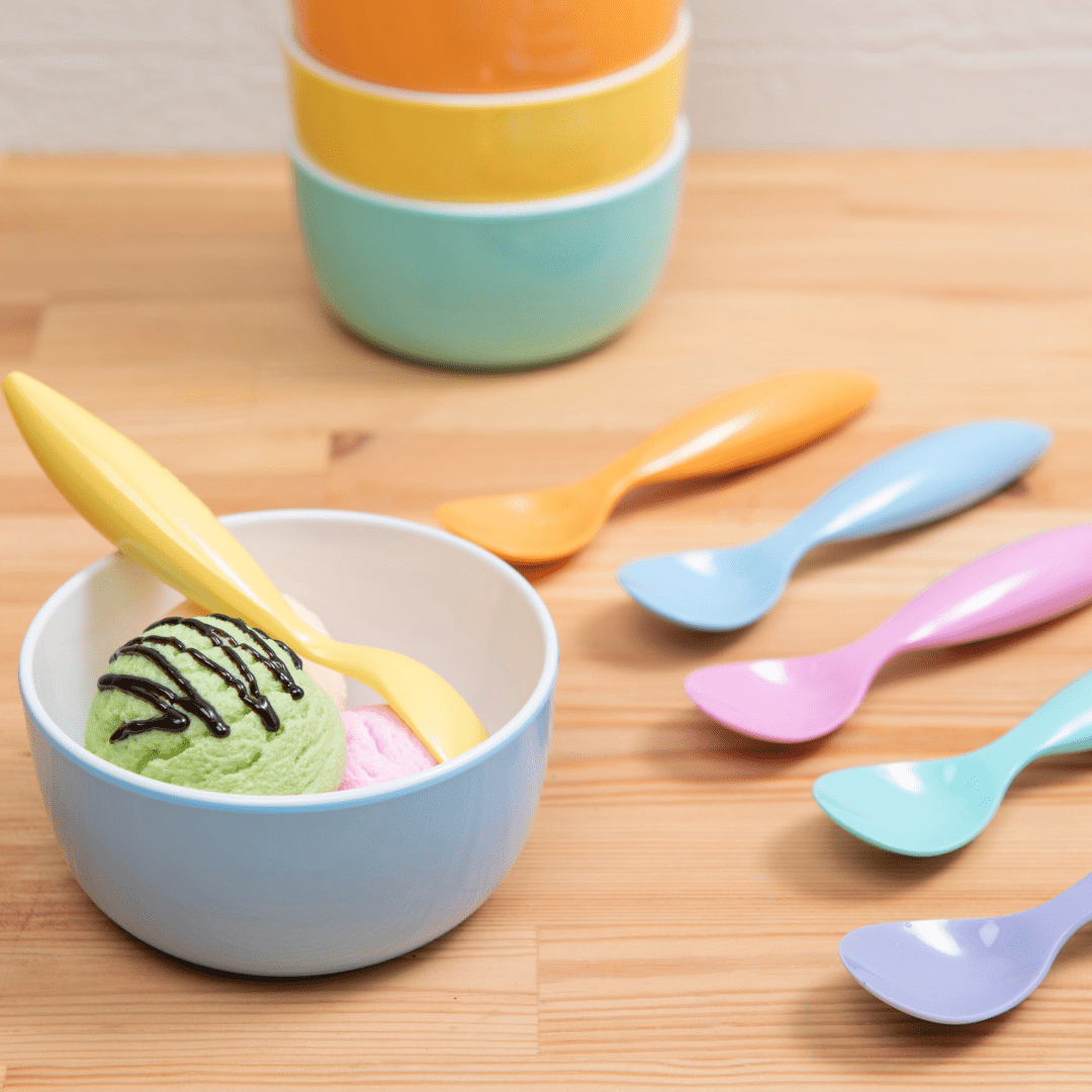 Bzyoo ColorPop Melamine Spoon Set – 6 Pastel Colors - bzyoo