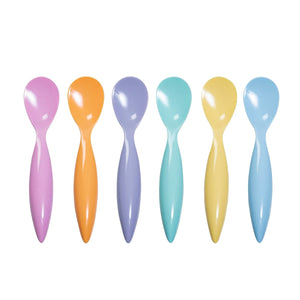 Bzyoo ColorPop Melamine Spoon Set – 6 Pastel Colors - bzyoo