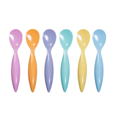 Bzyoo ColorPop Melamine Spoon Set – 6 Pastel Colors - bzyoo