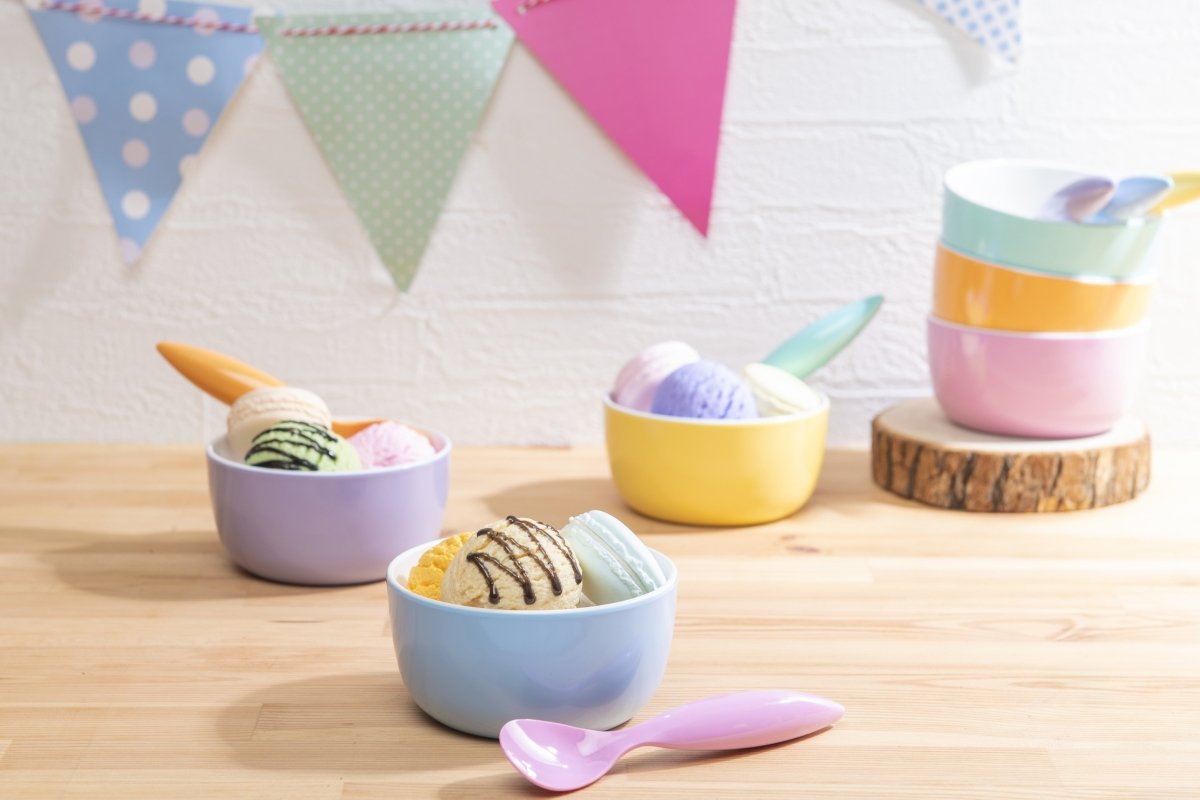 Bzyoo ColorPop Melamine Spoon Set – 6 Pastel Colors - bzyoo