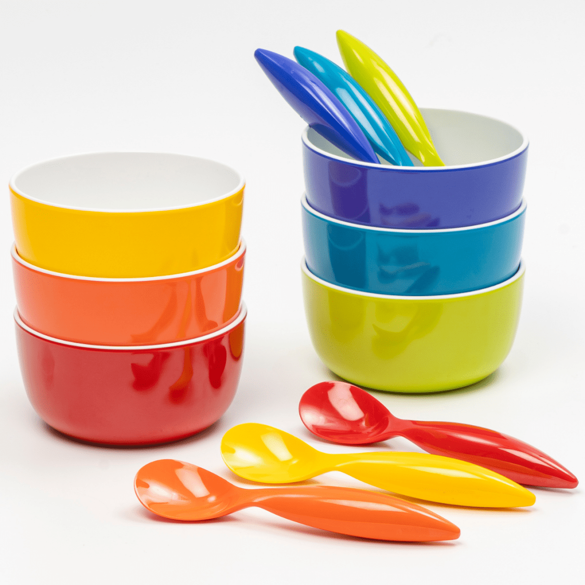 Bzyoo ColorPop Melamine Spoon Set – 6 Vibrant Colors - bzyoo