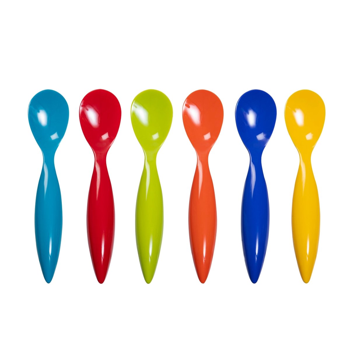 Bzyoo ColorPop Melamine Spoon Set – 6 Vibrant Colors - bzyoo