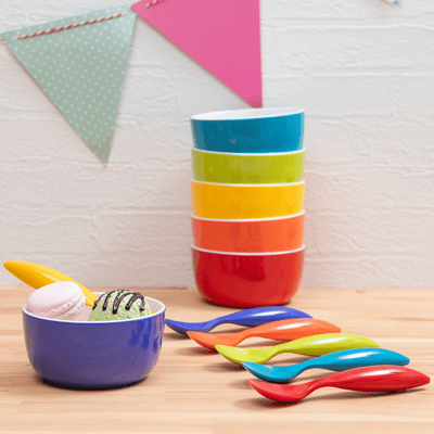 Bzyoo ColorPop Melamine Spoon Set – 6 Vibrant Colors - bzyoo