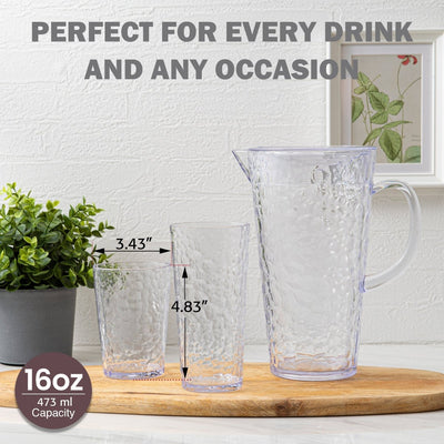 ChillCraft Clear Short Tumbler 8PC - bzyoo